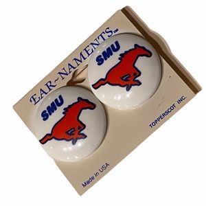 Rare 1980’s SMU College Clip-On Earrings